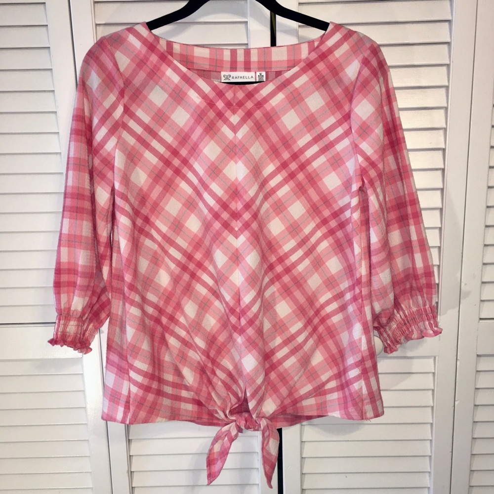 Rafaella Plaid Top